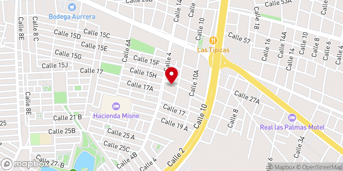 Map showing location of Iglesia Bautista Misionera El Mesías