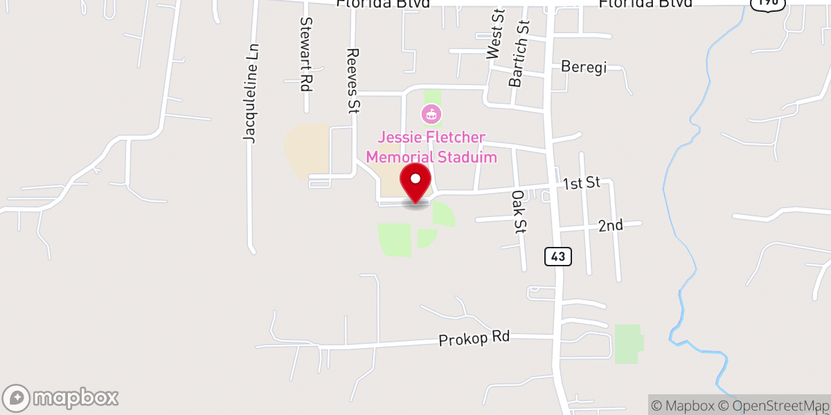 Map showing location of Albany High School