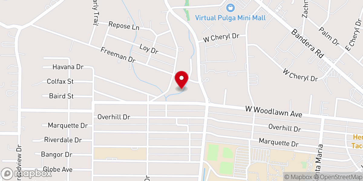Map showing location of El Shaddai Christian Church