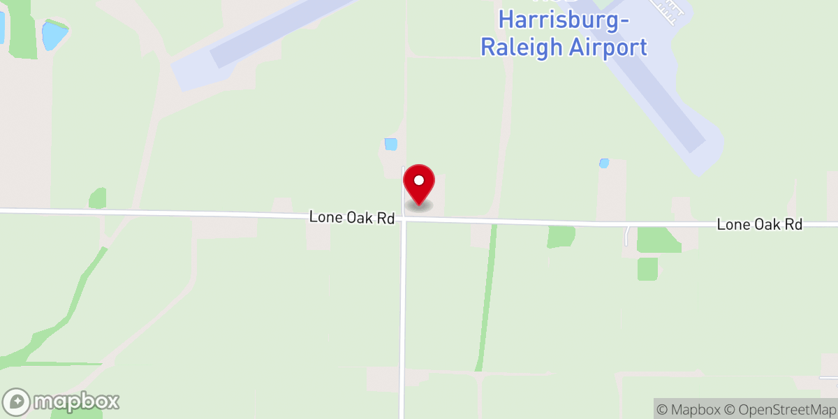 Map showing location of Lone Oak Church
