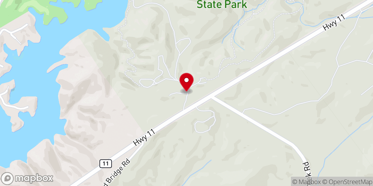 Map showing location of Keowee-Toxaway State Park