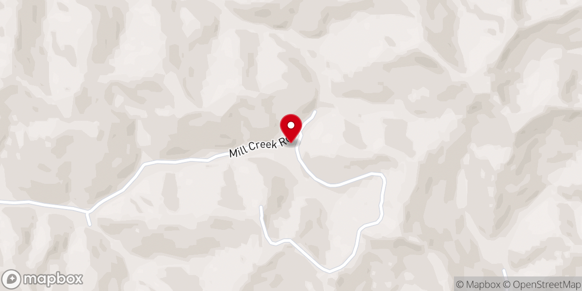 Map showing location of Mill Creek Church