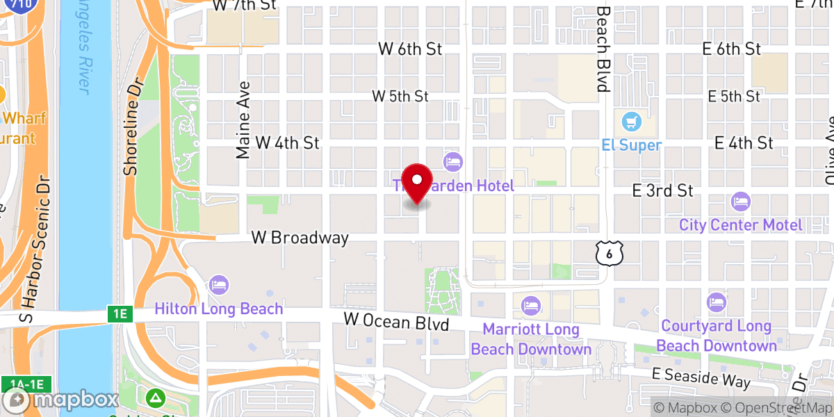 Map showing location of Historic Preservation First Congregational Church of LB