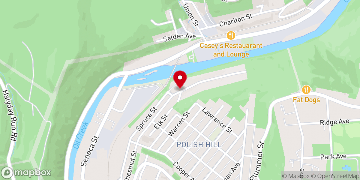 Map showing location of St Elizabeth Center