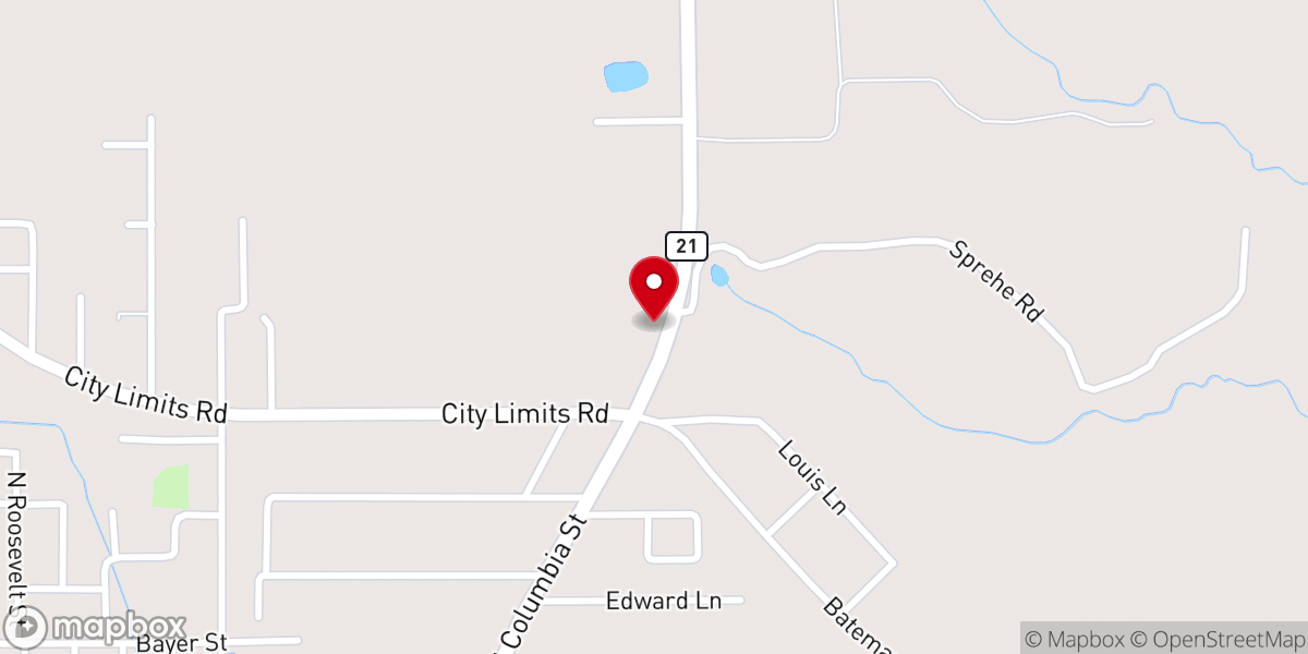 Map showing location of Bogalusa Seventh-day Adventist Church