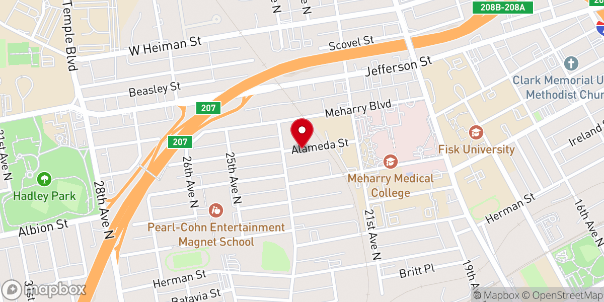 Map showing location of Abundant Life Pentecostal Church