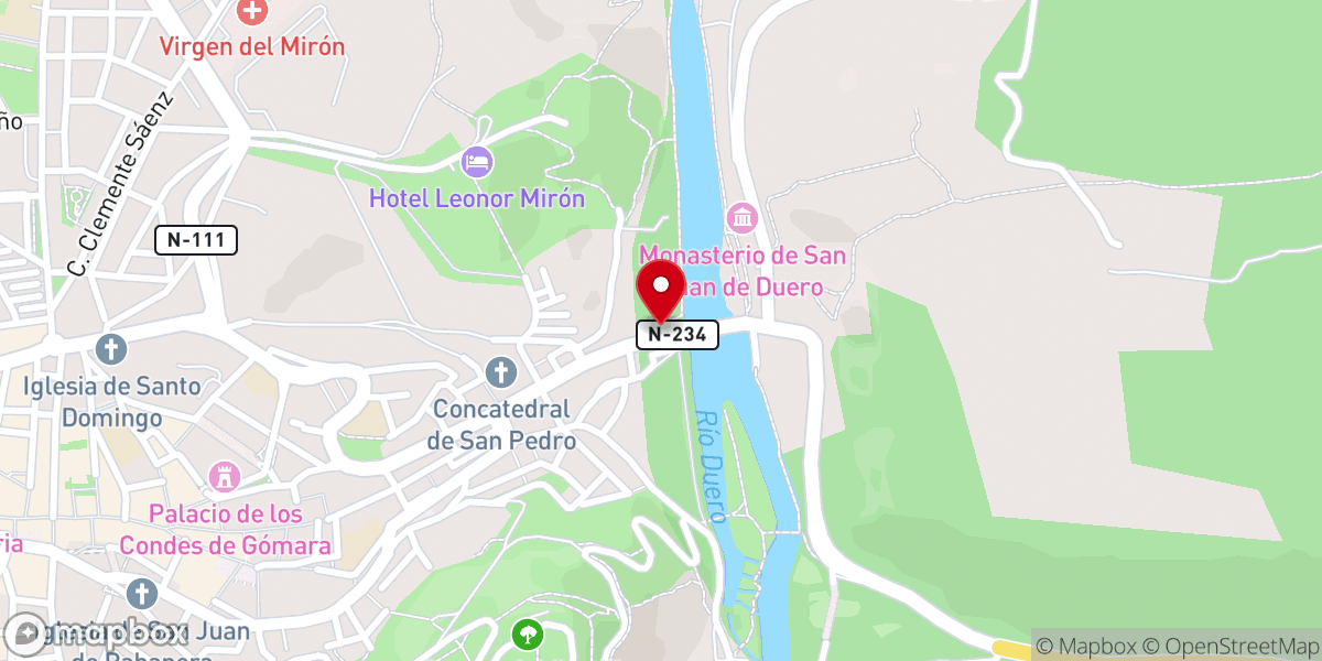 Map showing location of Antiguo Convento de San Agustín (ruinas)