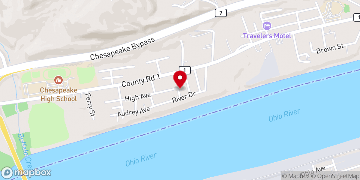 Map showing location of Mending Hearts Ent Baptist Church