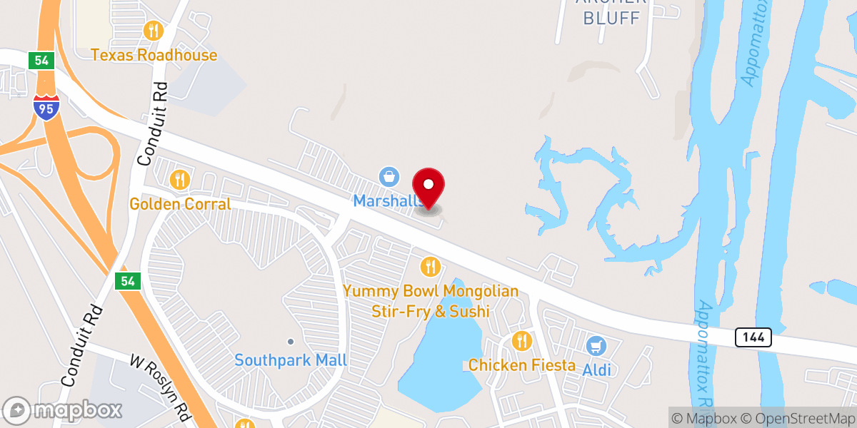 Map showing location of Xfinity Store by Comcast Branded Partner