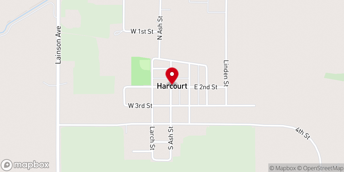 Map showing location of Faith Lutheran Church