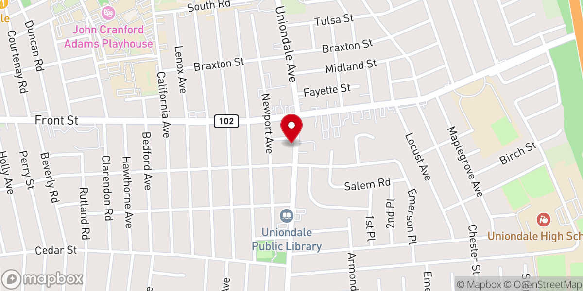 Map showing location of Holy Trinity Baptist Church