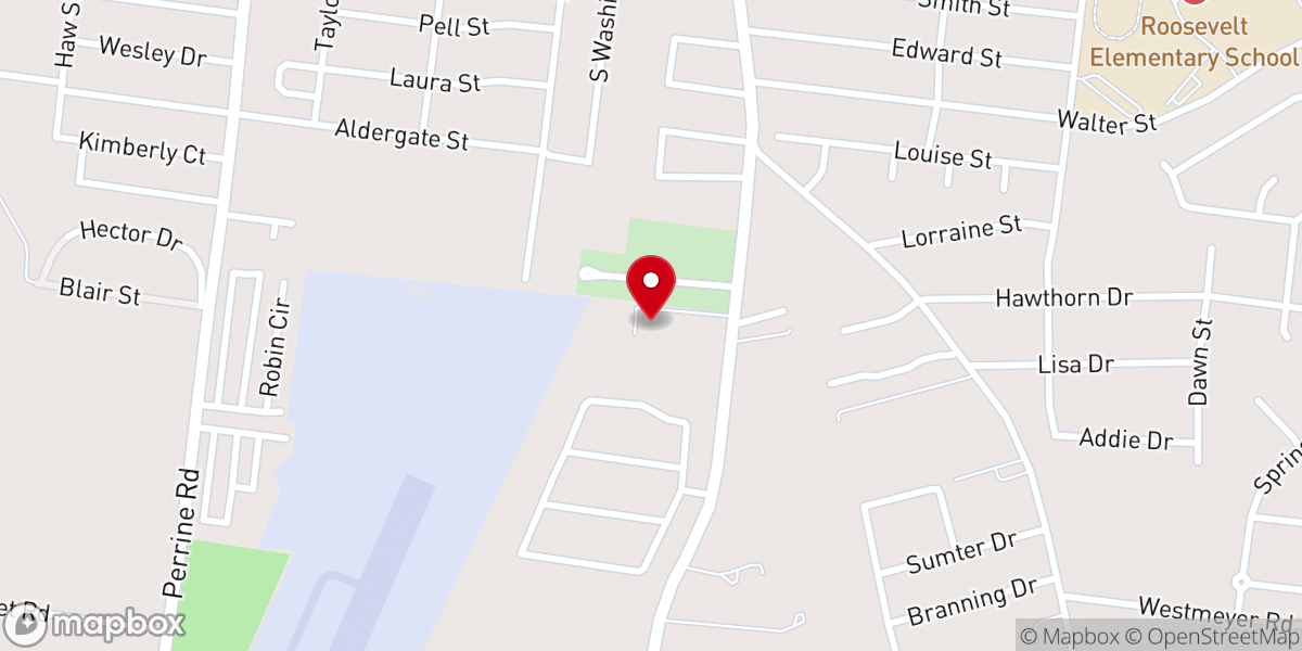 Map showing location of Jesus Worship Center