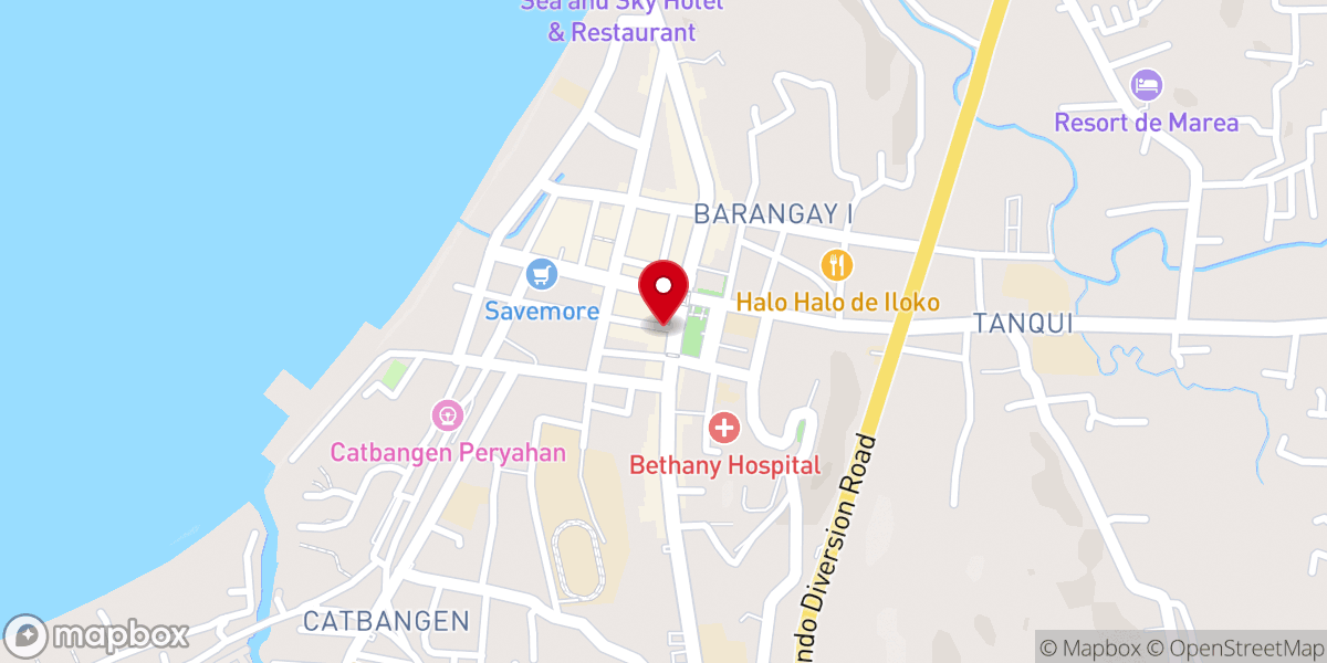 Map showing location of Harvest City Evangelistic Fellowship San Fernando, La Union