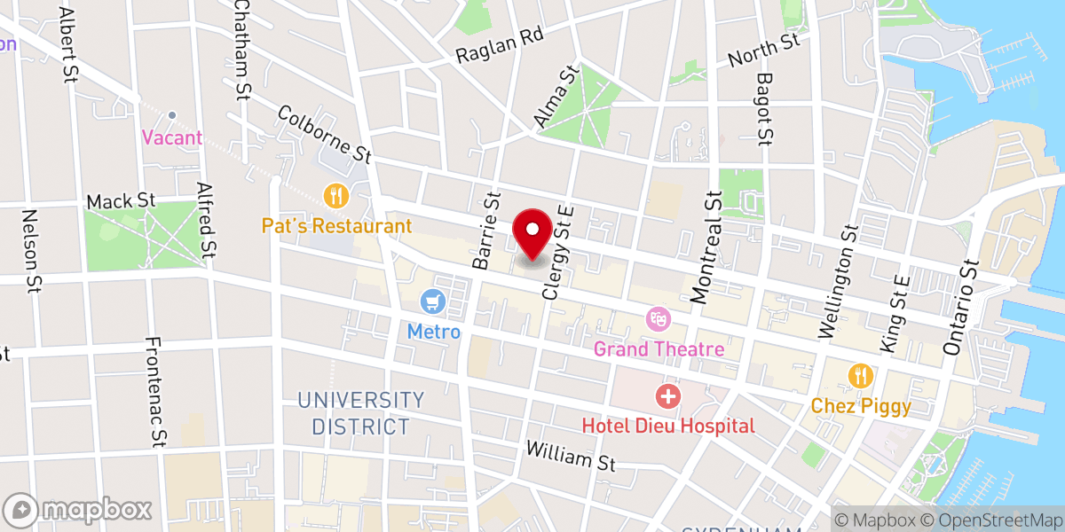Map showing location of St. Andrew's Presbyterian Church