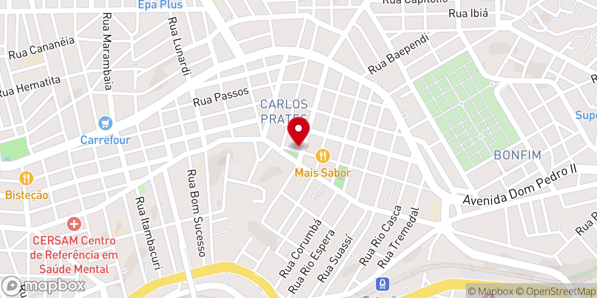 Map showing location of Paróquia São Francisco das Chagas