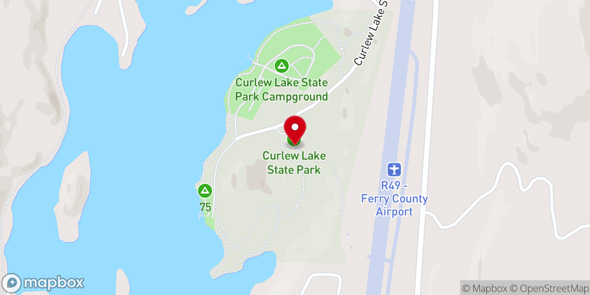 Map showing location of Curlew Lake State Park
