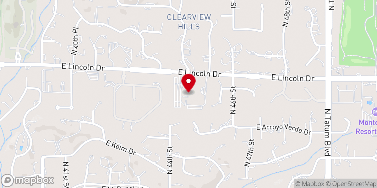 Map showing location of Paradise Valley United Methodist Church