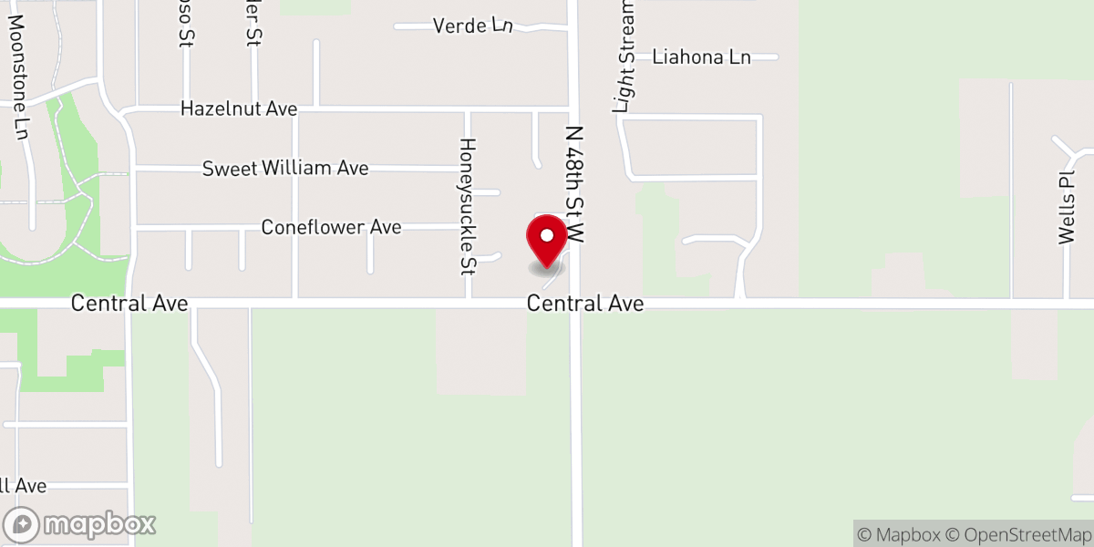Map showing location of Church of Christ 48 Street
