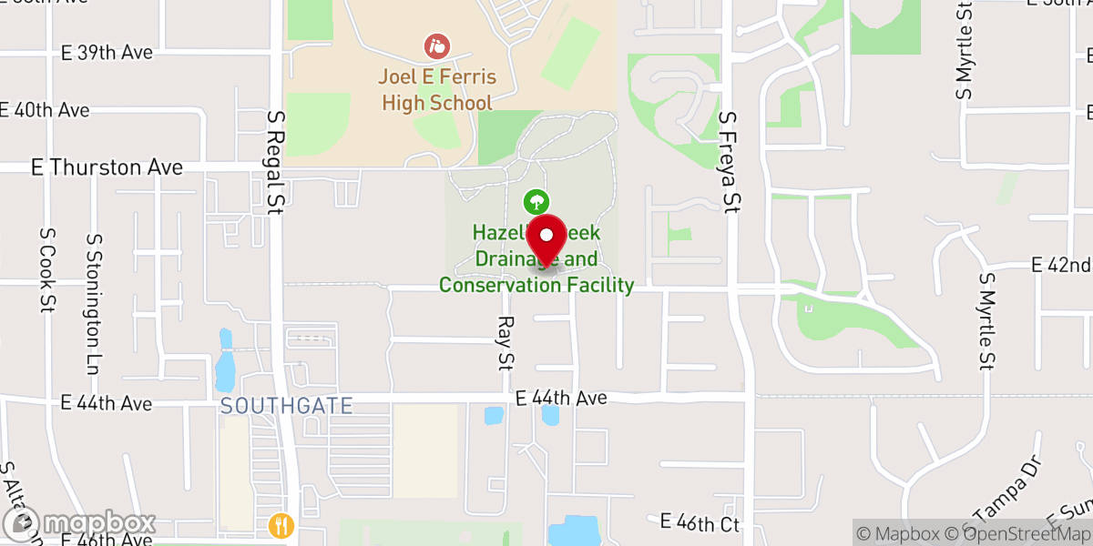 Map showing location of Calvary Chapel South Spokane