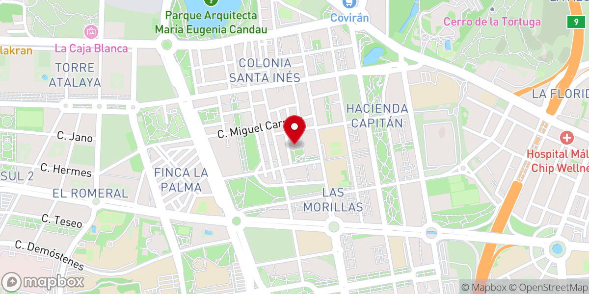 Map showing location of Parroquia de Santa Inés