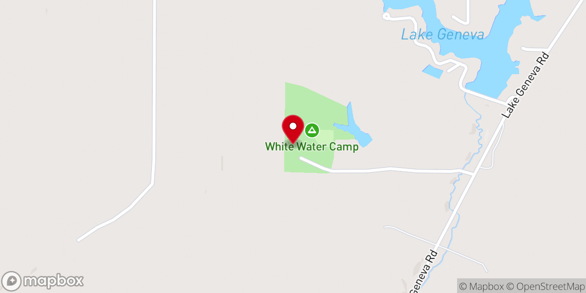 Map showing location of Whitewater Christian Service Camp