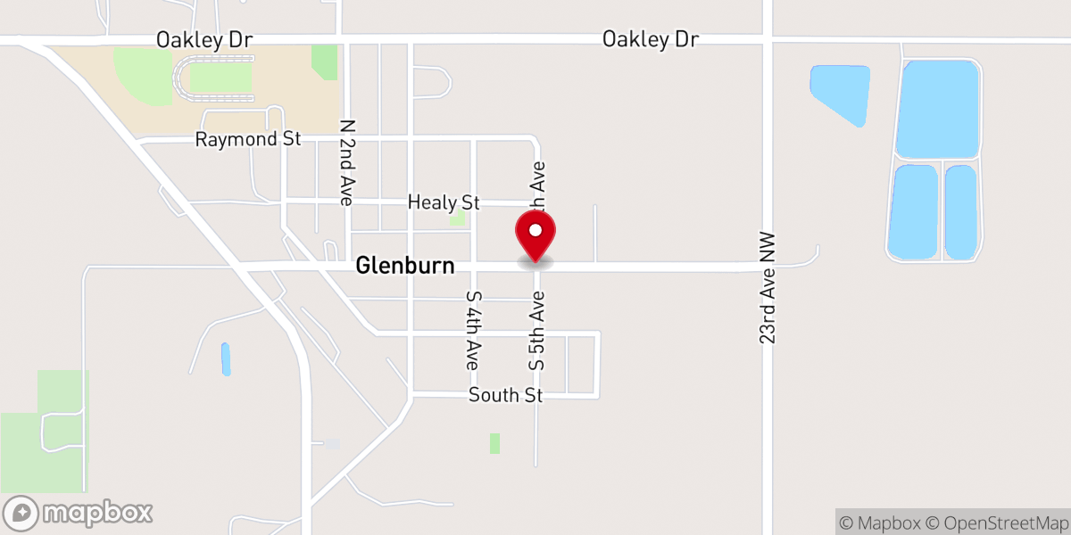 Map showing location of Hope Lutheran Church