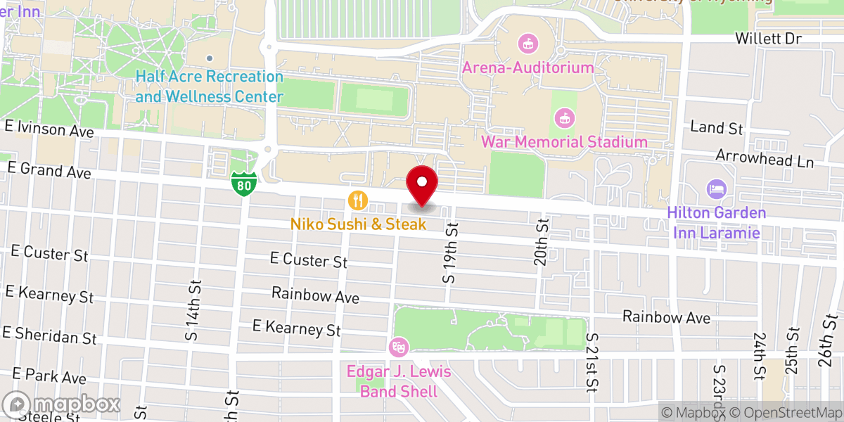 Map showing location of St Paul's Newman Center