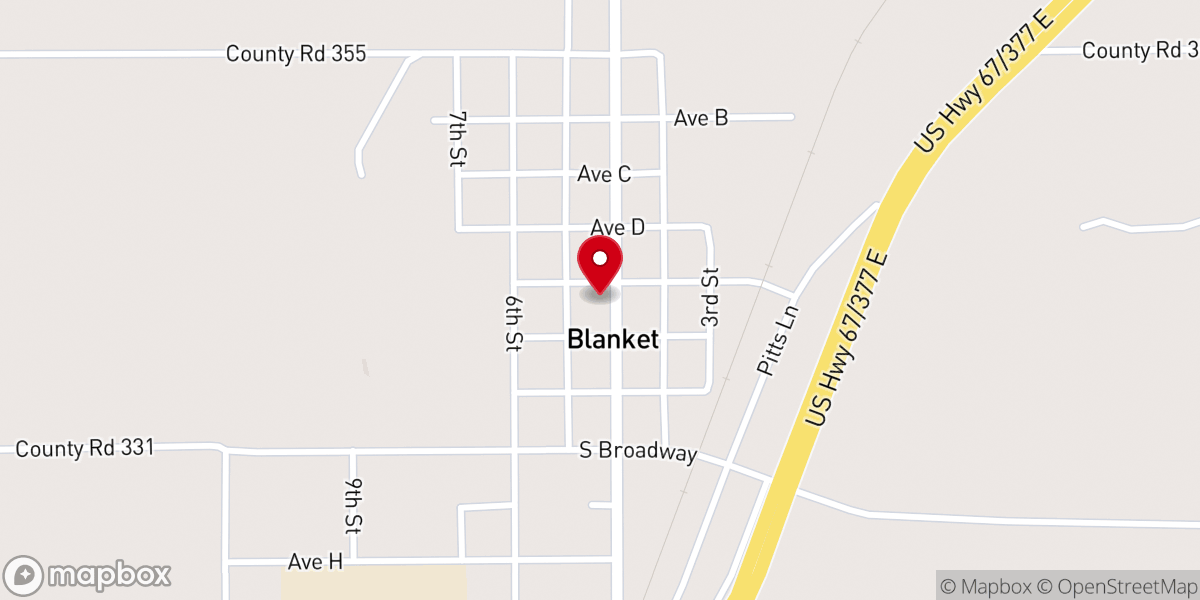 Map showing location of First Baptist Church
