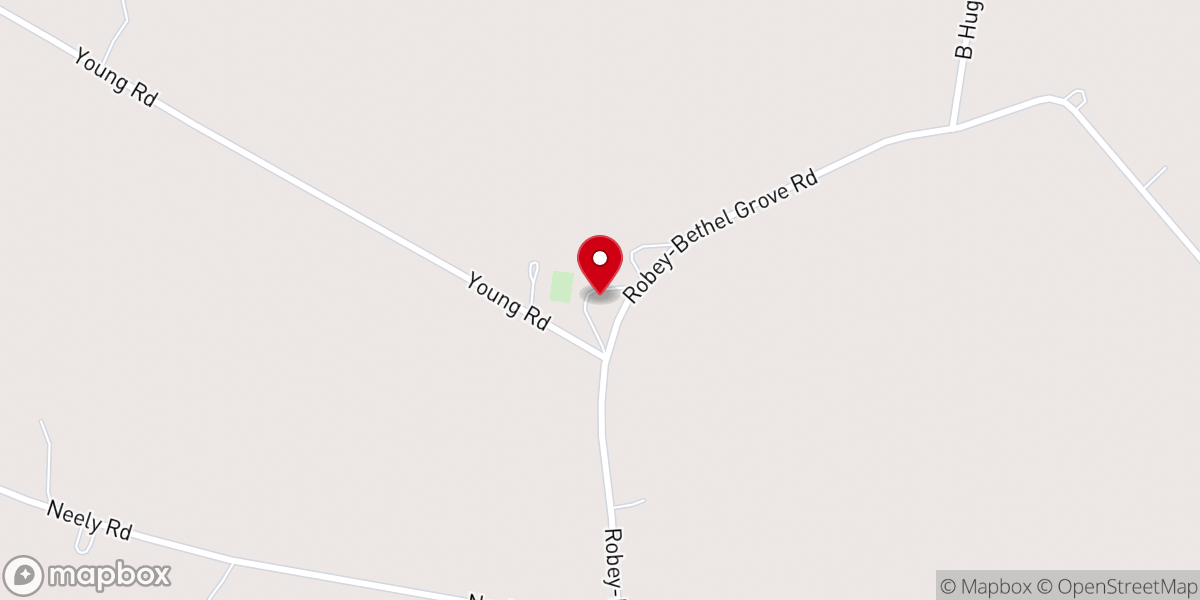 Map showing location of Bethel Grove Church