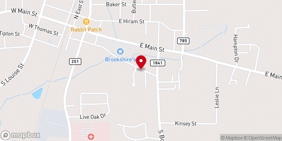 Map showing location of Thomas Saint Baptist Church