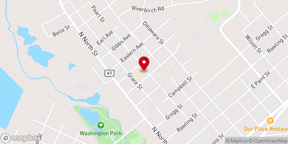Map showing location of Heritage Memorial Church - Food Pantry
