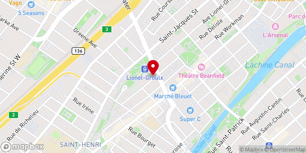 Map showing location of Imani Family & Full Gospel Baptist Church