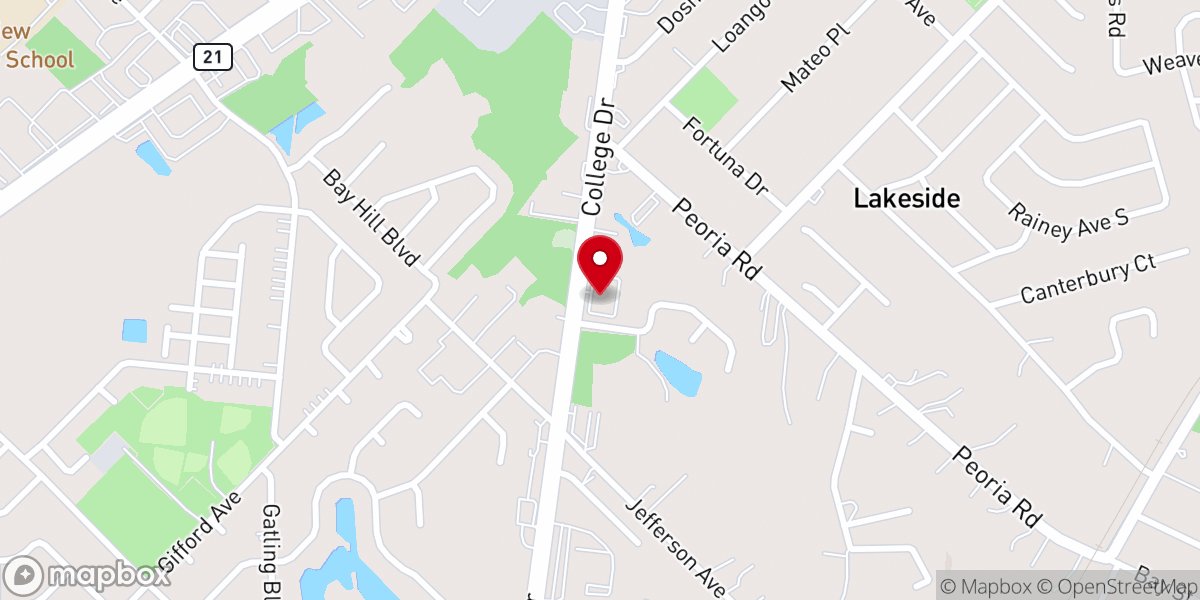 Map showing location of CALVARY MISSIONARY BAPTIST CHURCH OF ORANGE PARK