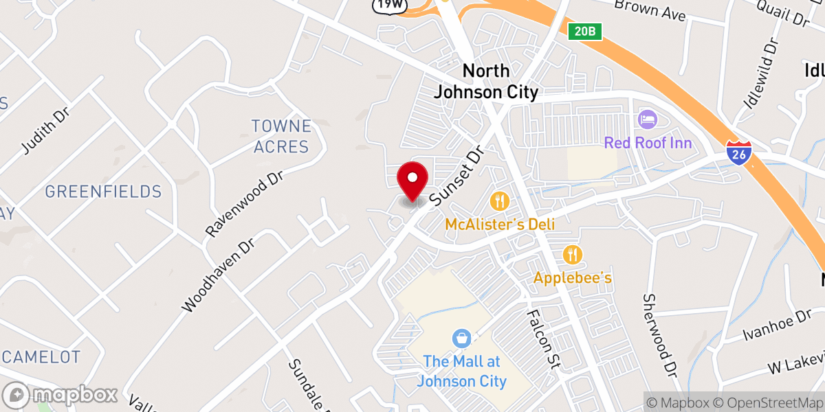 Map showing location of Our Saviour Lutheran Church