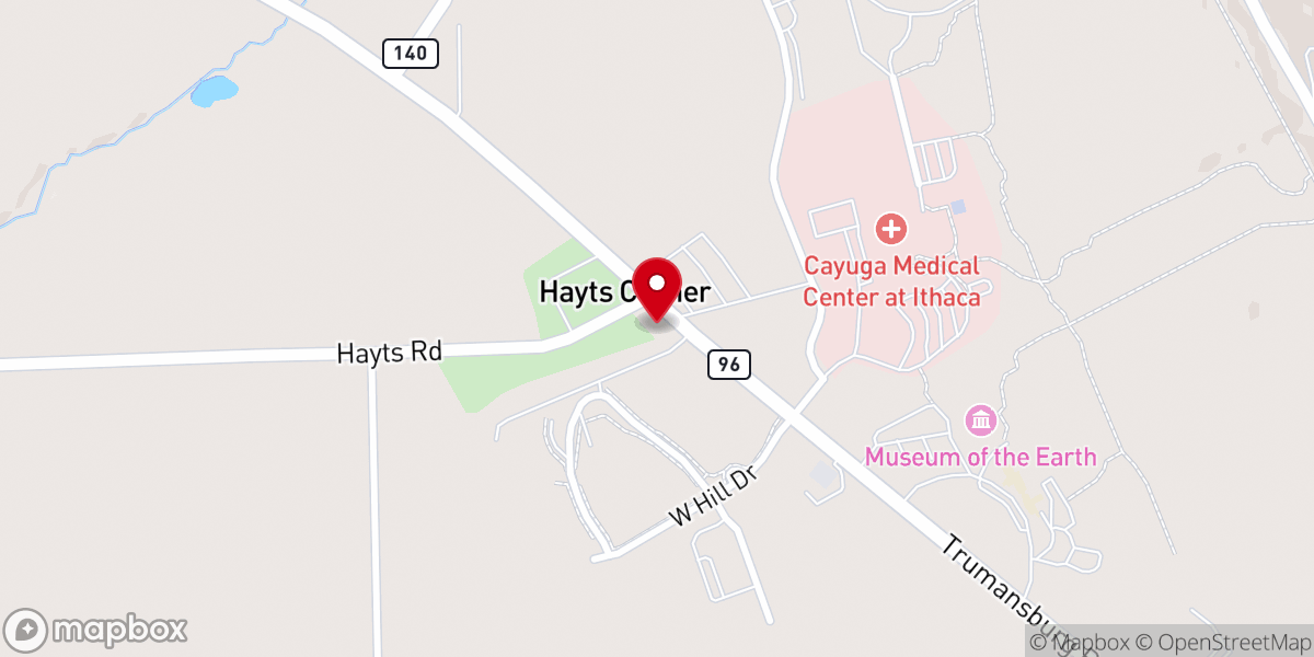 Map showing location of Hayt's Chapel and Schoolhouse