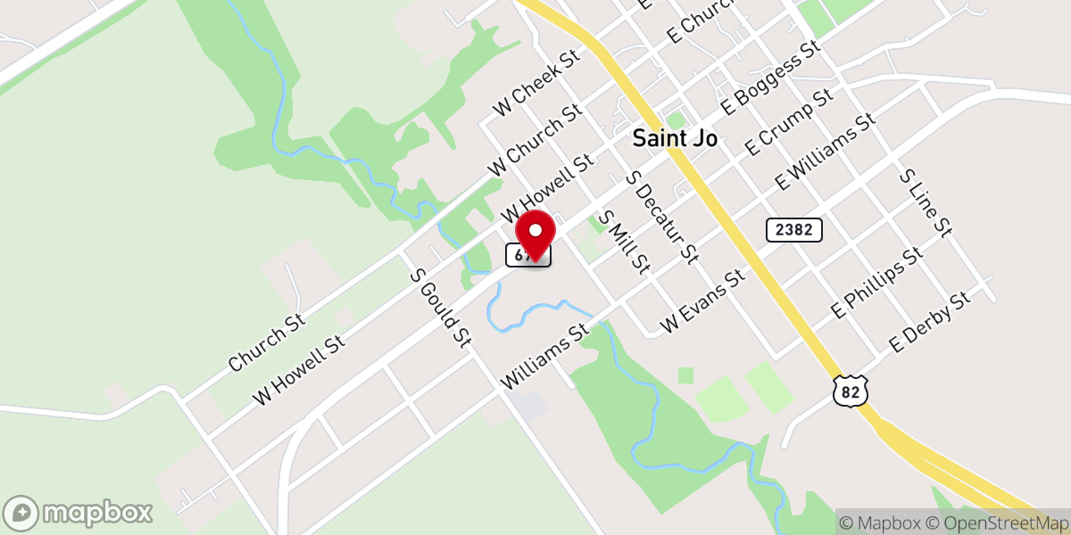 Map showing location of Friendship Church
