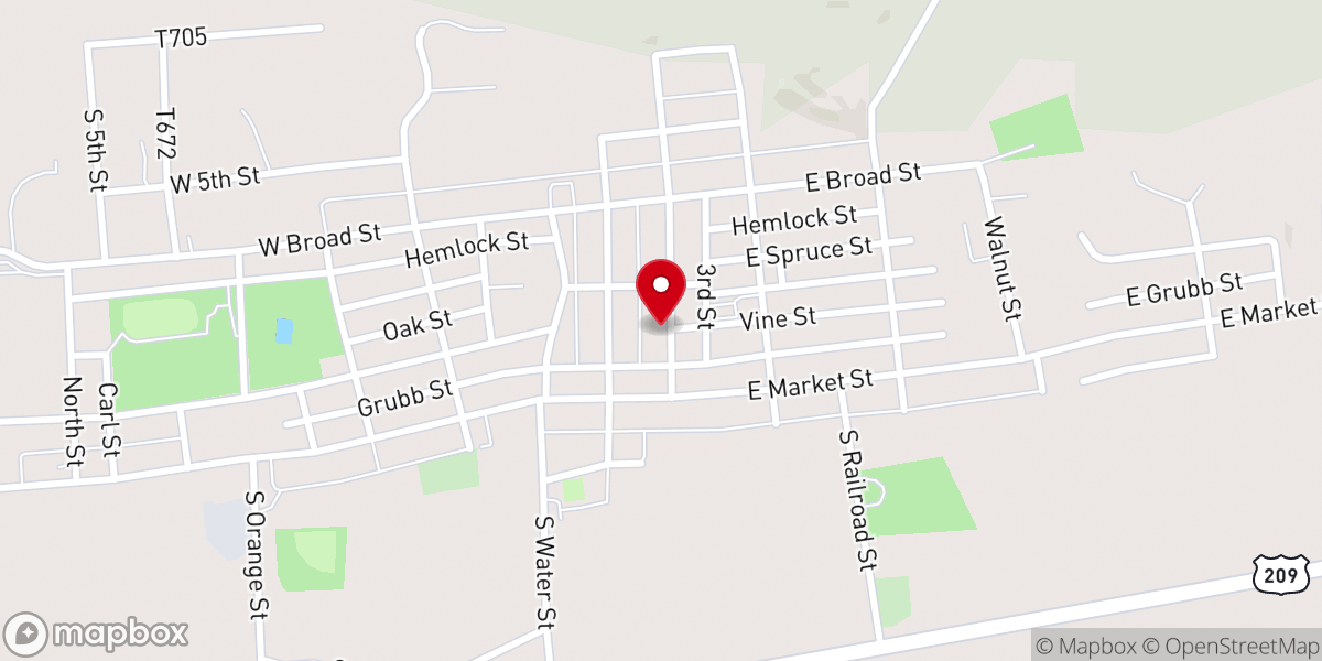 Map showing location of Immanuel Lutheran Church