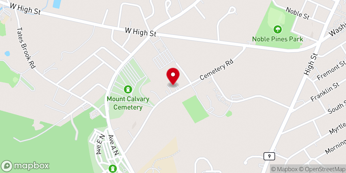 Map showing location of Faith Baptist Church