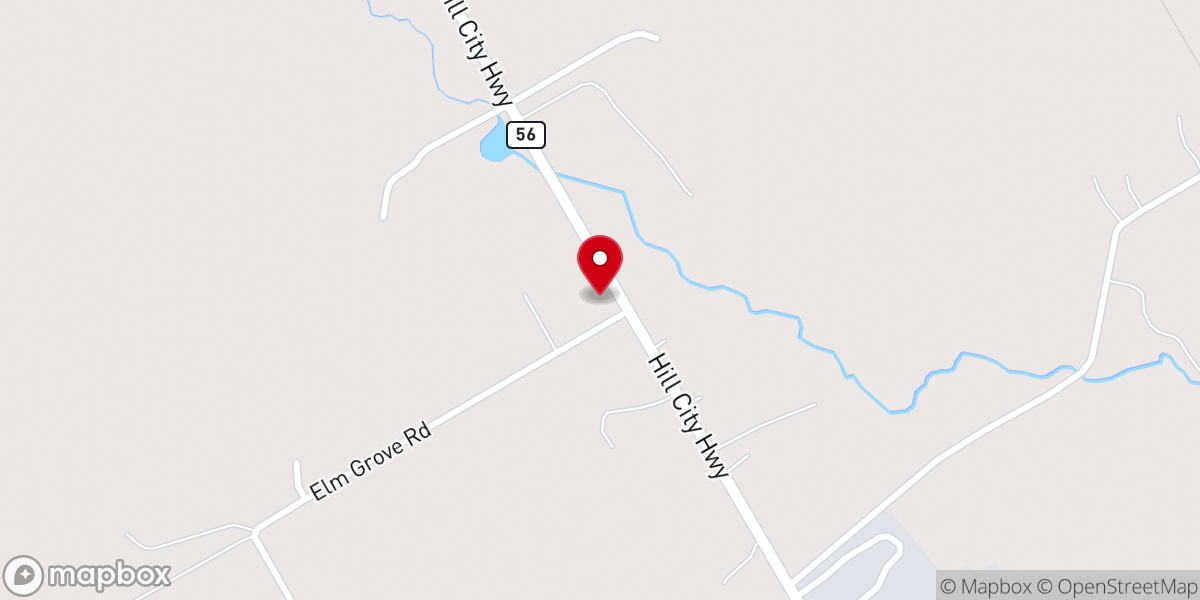 Map showing location of Elm Grove Assembly of God