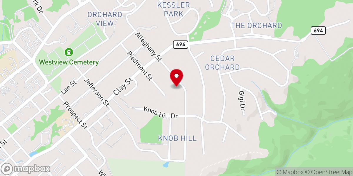 Map showing location of Fireplace Church