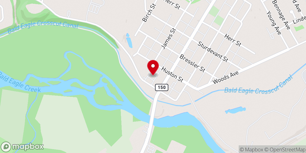 Map showing location of Red Eye Center