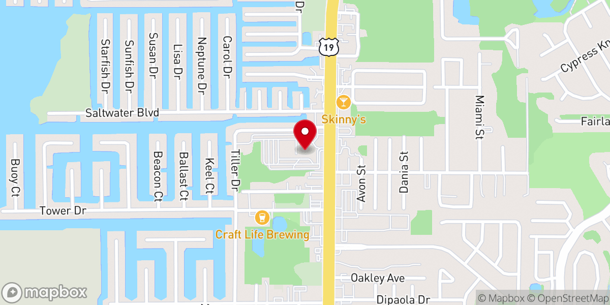 Map showing location of Hudson First United Methodist Church