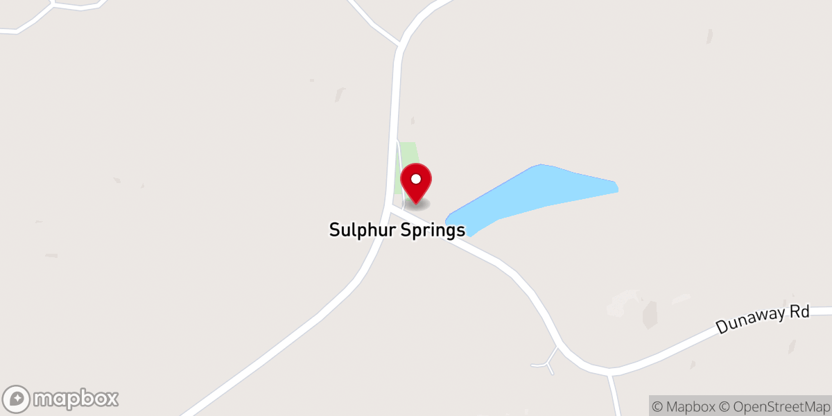 Map showing location of Sulphur Springs U.M. Church