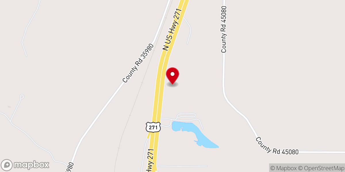 Map showing location of Oak Hill Baptist Church