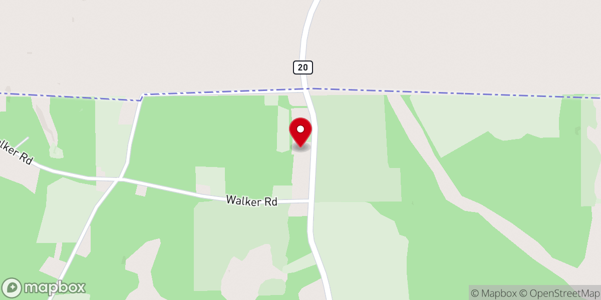 Map showing location of Ebenezer Baptist Church