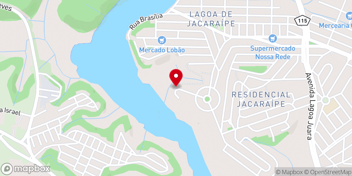 Map showing location of Comunidade Nossa Senhora de Fátima (Residencial Jacaraípe)