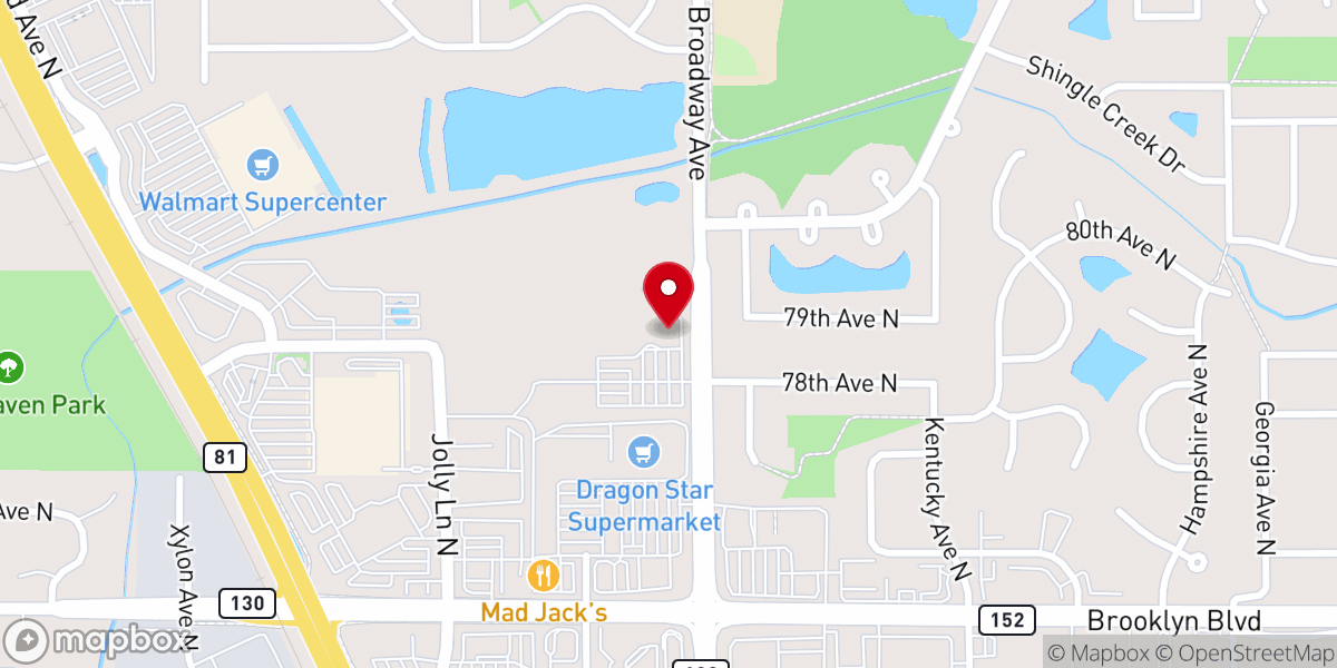 Map showing location of Revive Church