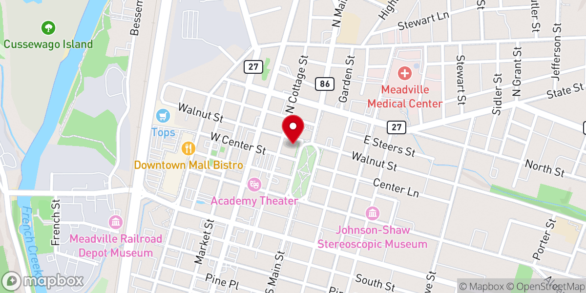 Map showing location of Christ Episcopal Church