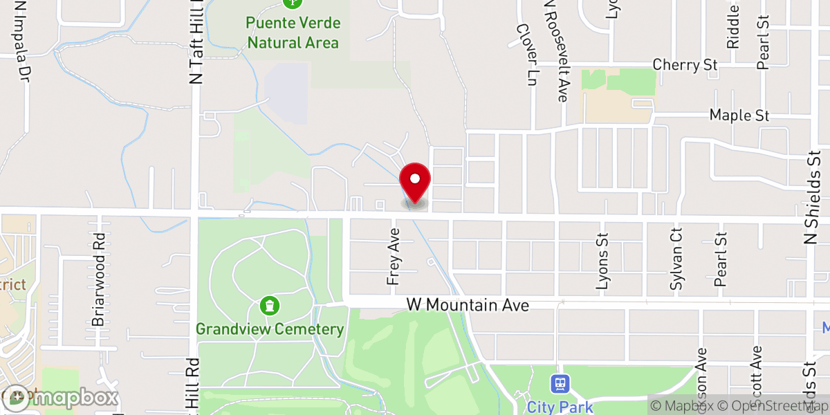 Map showing location of Fort Collins Potter's House
