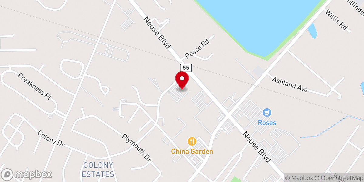 Map showing location of New Bern Church of God